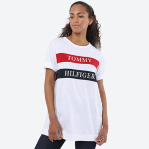 Tommy Hilfiger dámské bílé tričko Lula - S (YAF)